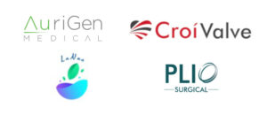 aurigen medical, croivalve, lanua medical, plio surgical logos