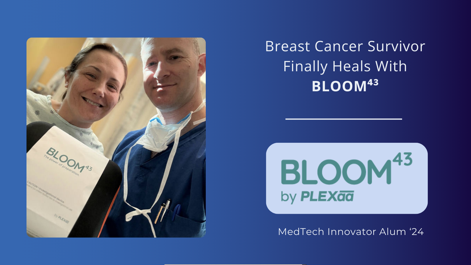 patient story graphic featuring plexaa