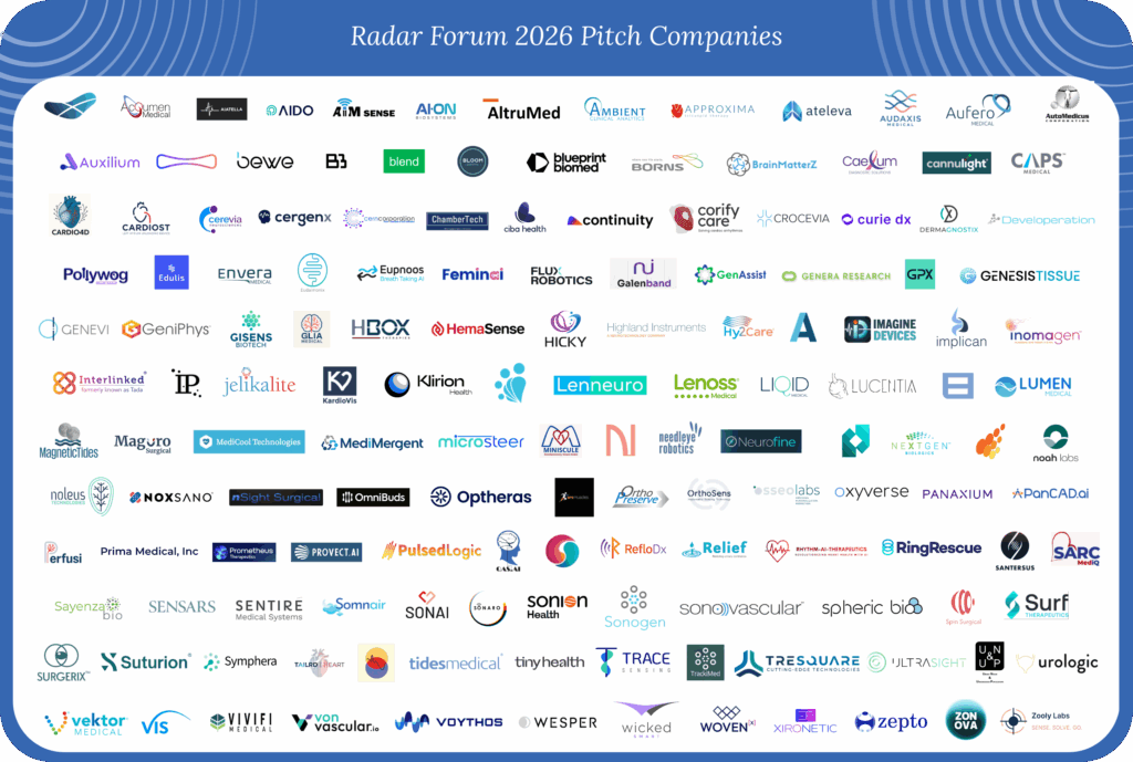 radar forum 2026 pitch companies graphic