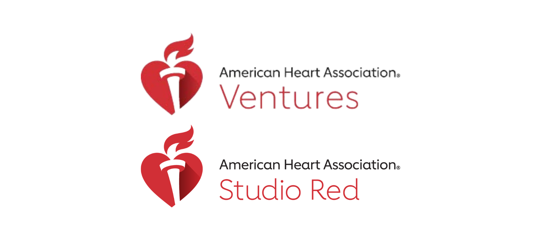 aha ventures & studio red logos